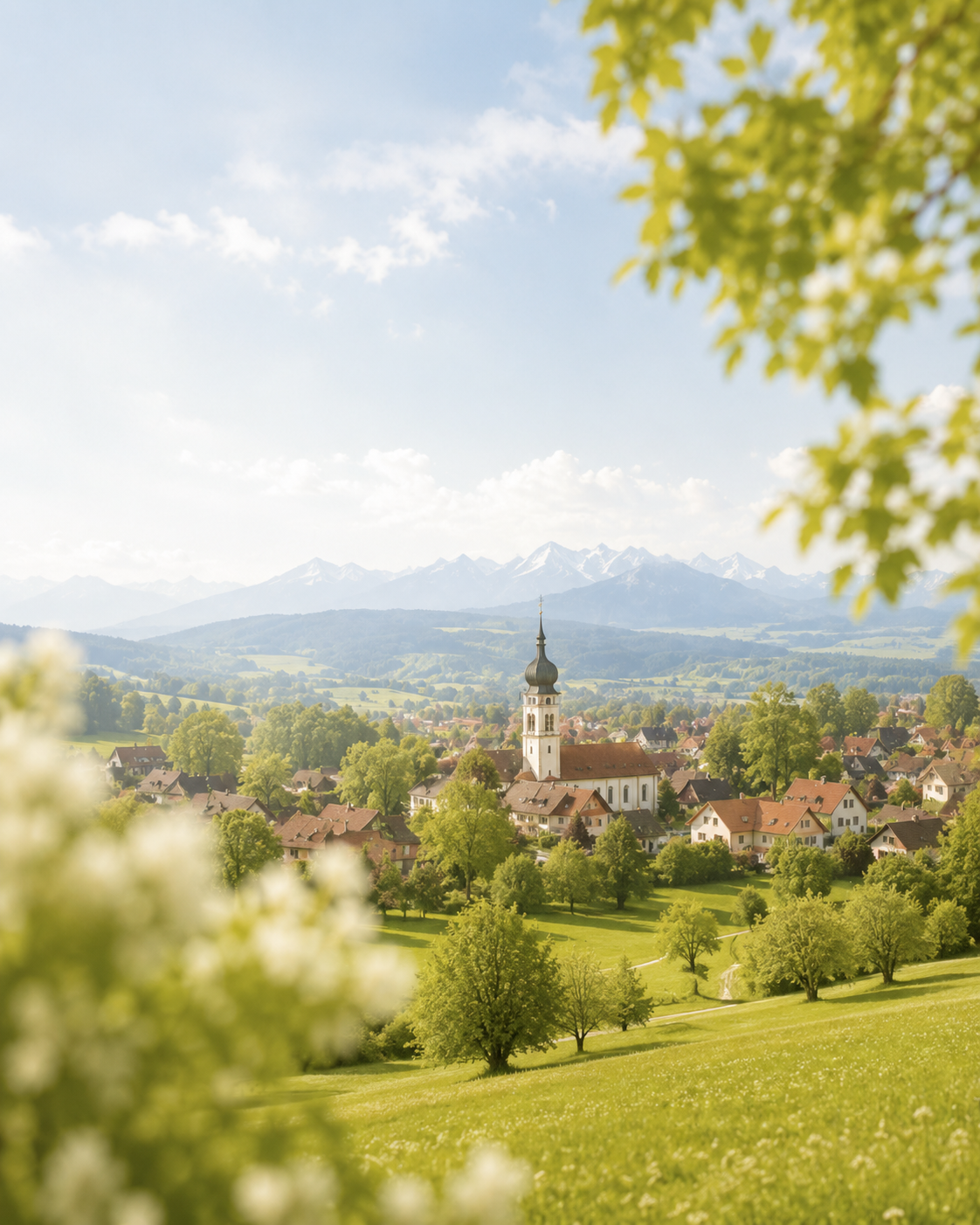 Bayerische Landschaft als Symbol für regionale Versorgung