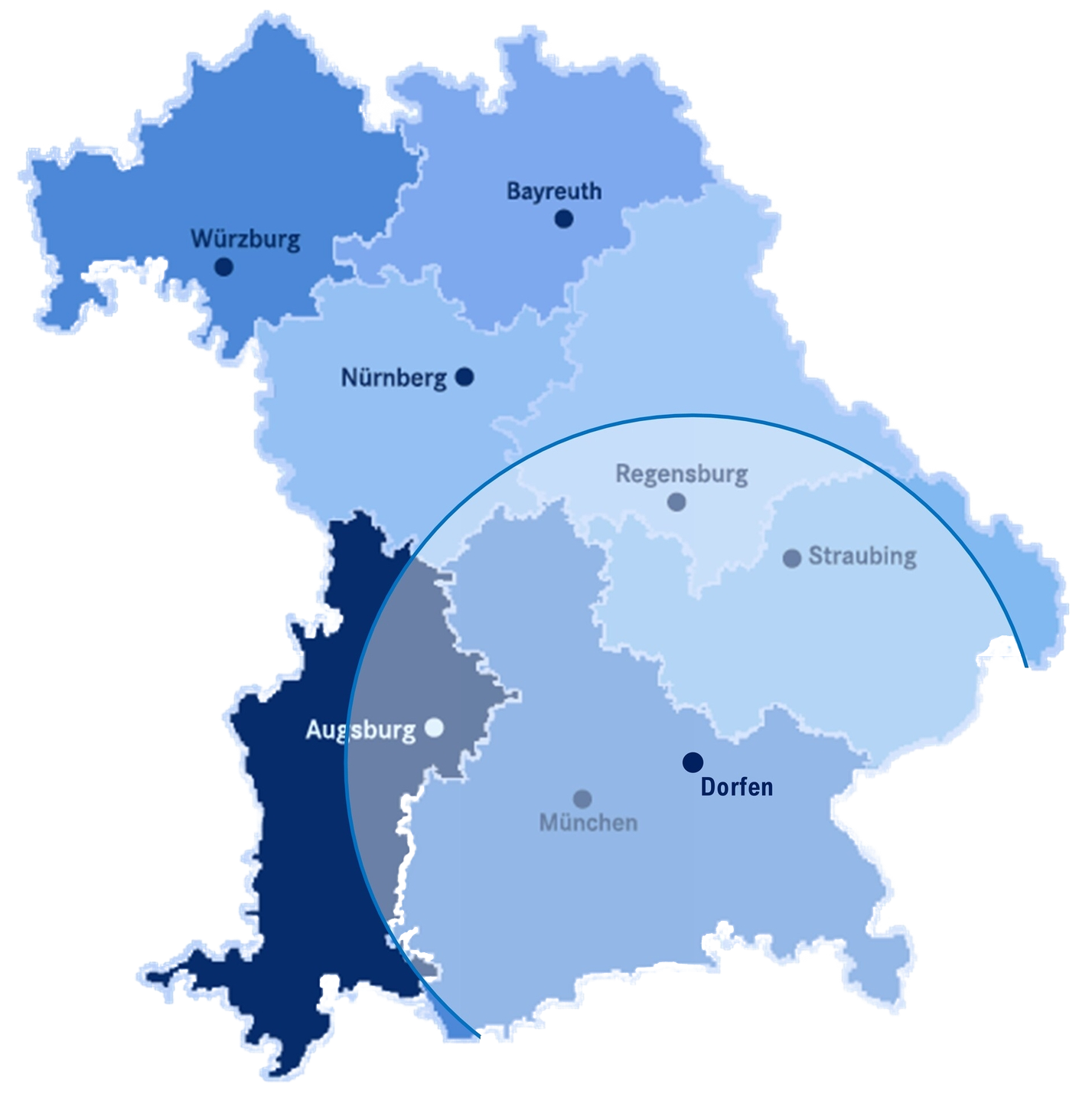 Karte der Versorgungsregion